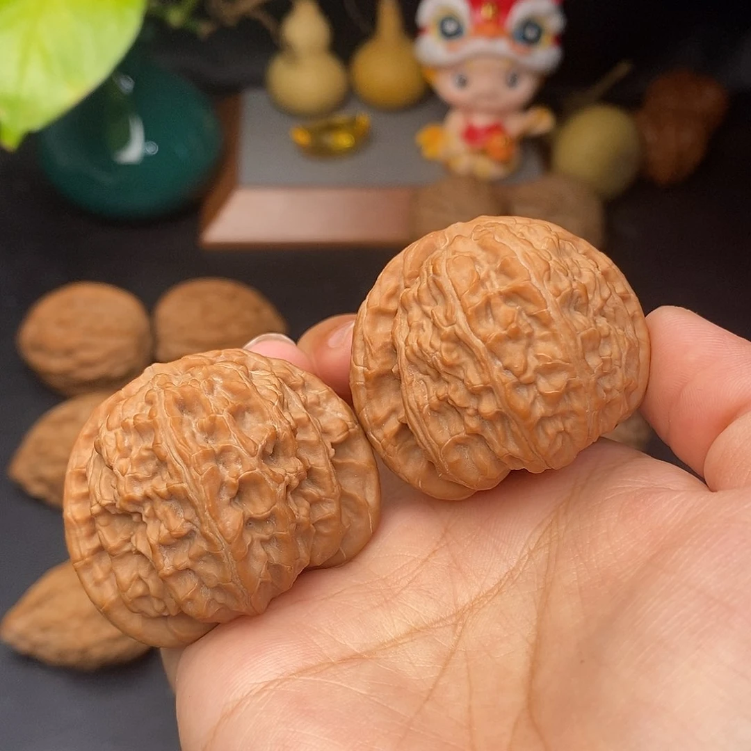 把件文玩核桃球白全品42