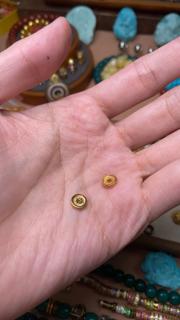 925银银制品 7号隔片7mm一对配饰银饰