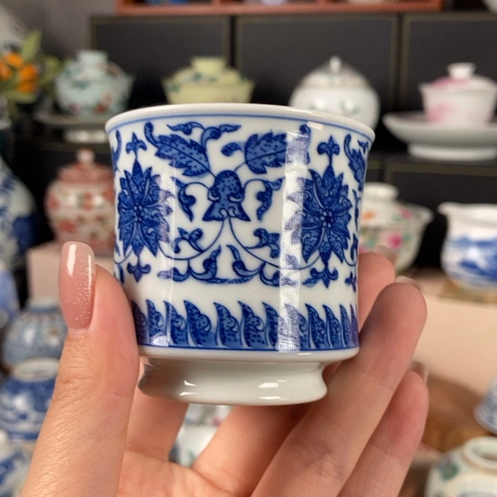 杯折葵非器缠枝马蹄杯