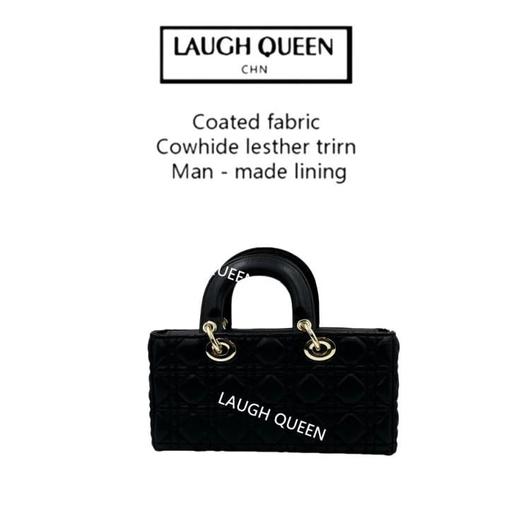 Laugh Queen手工打造女士新款包 10968 横黑色 3格26cm