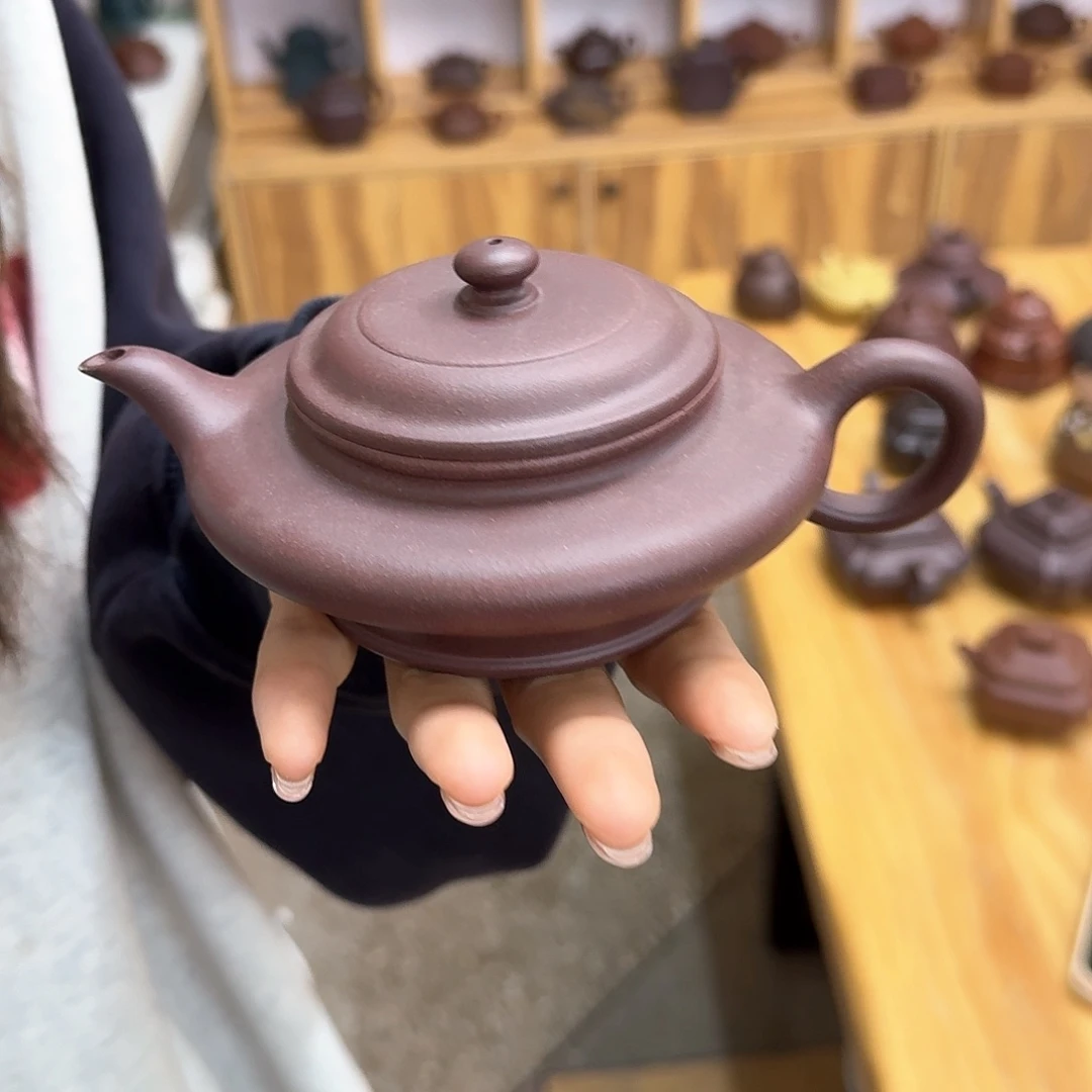 紫砂茶壶紫砂壶虚扁200cc