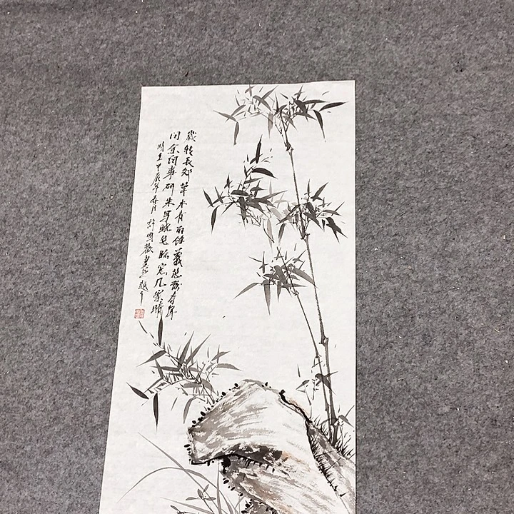竖款新中式装饰画