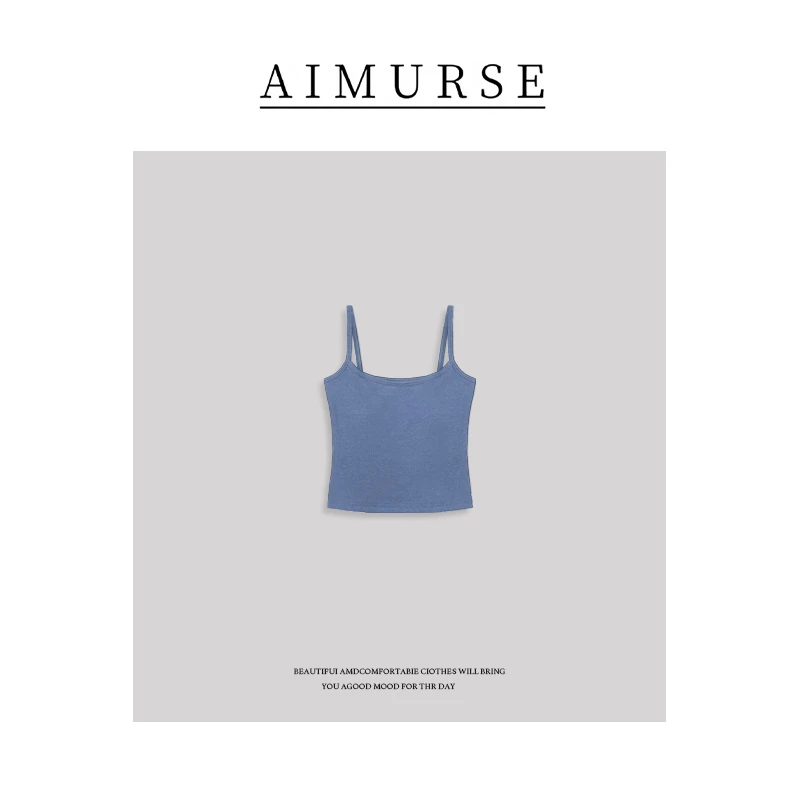 AIMURSE  小众设计师 抹胸带胸垫百搭休闲背心吊带 AM1457