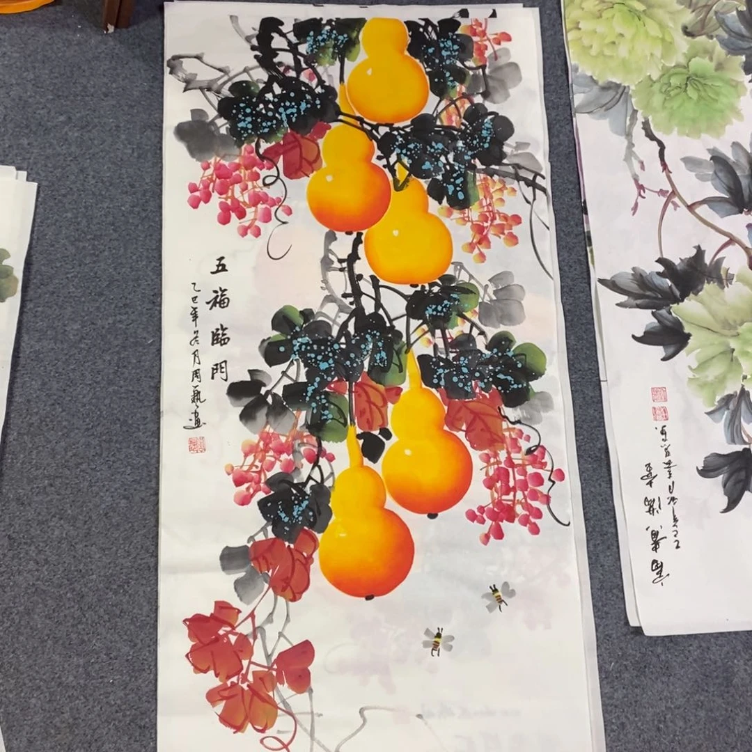 国画尺寸100✖️50三尺手绘画