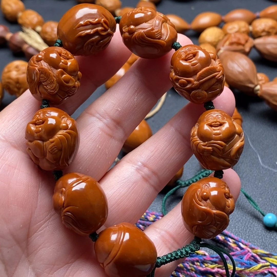 吊坠橄榄核抽****！光背弥勒