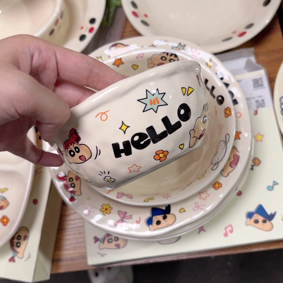 陶小新正品六件套 两个米饭碗➕酸奶碗➕三个不同器型盘子