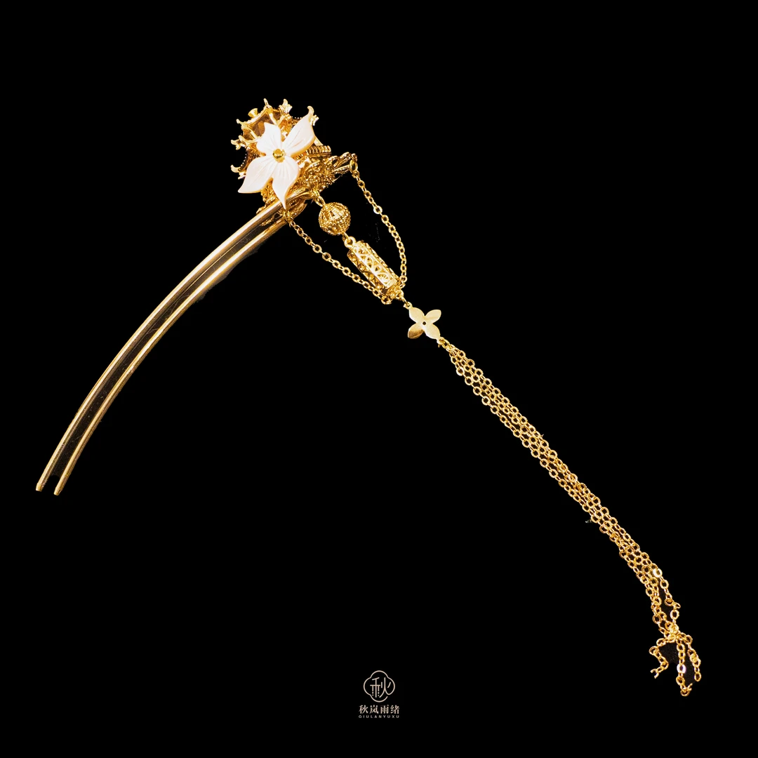 原创手工【风花吟】马面裙新中式发钗发簪中国风汉服古风新年簪子