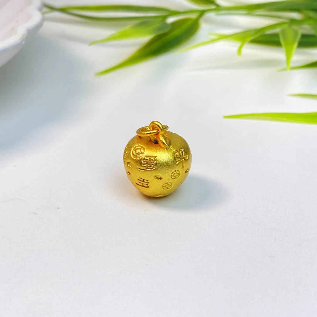足银银制品 【铭记珠宝】足银苹果吊坠19-2DM249H79【赠银链】
