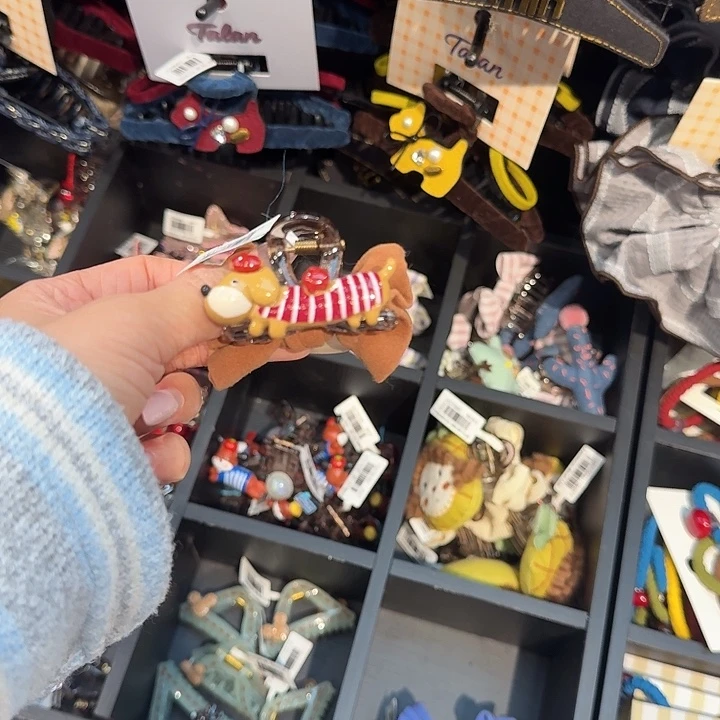 布艺铁合金腊肠狗刘海夹