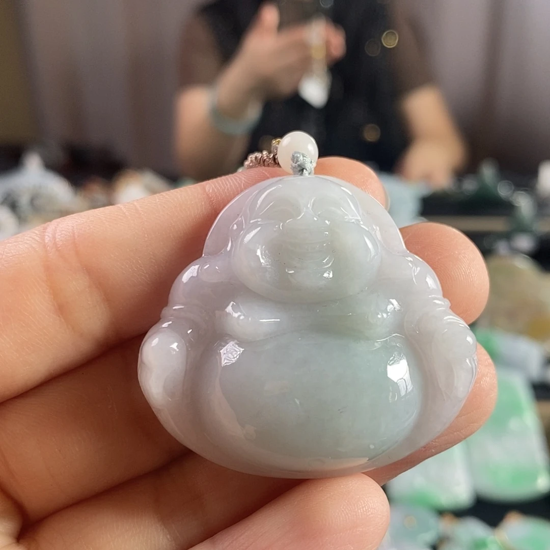 翡翠未镶嵌颈饰佛公