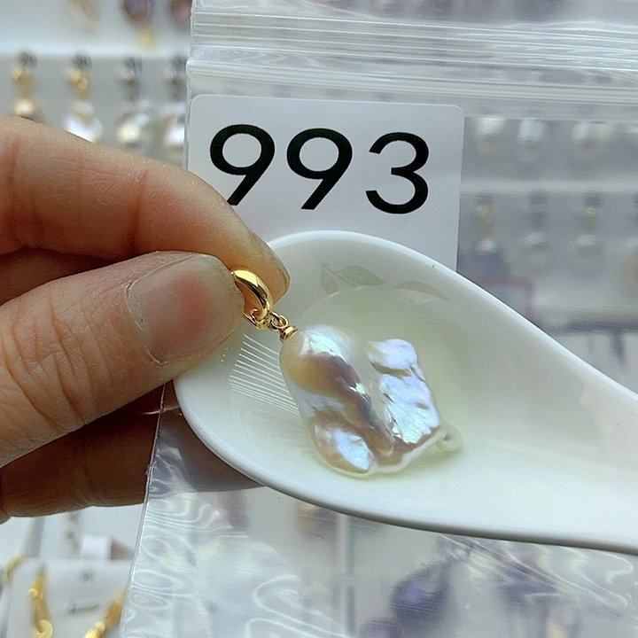 淡水珍珠颈饰银S925镶嵌