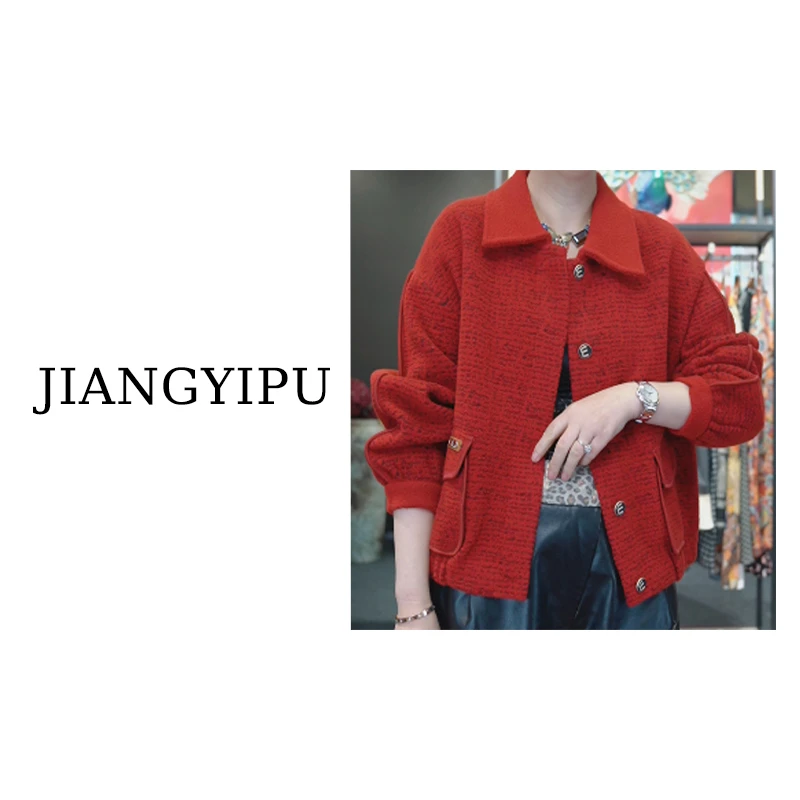 Jiangyipu&缘品味【黑红】“轻奢高定设计款宽松休闲”女装BZ76883