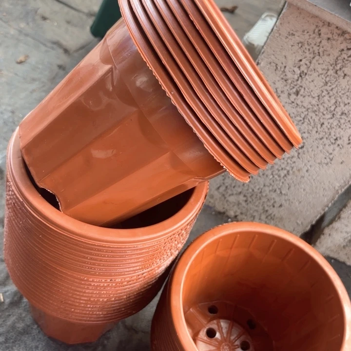 17公分红圆盆12个红色