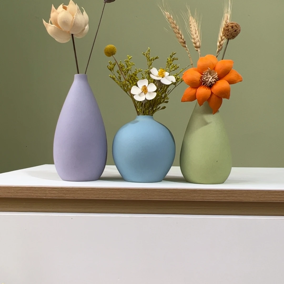 陶瓷花瓶陶瓷花瓶带花高度20-30厘米左右