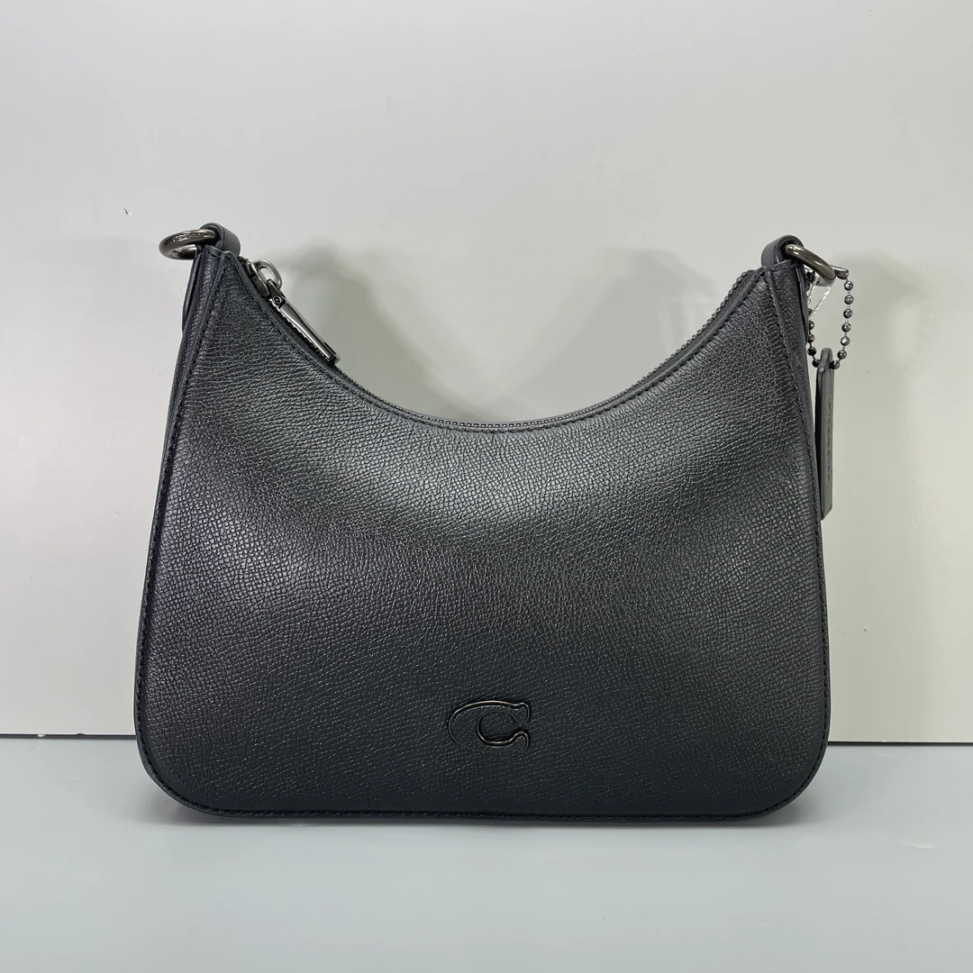 95新 COACH/蔻驰 hobo黑色腋下包22*14*7cmM052216
