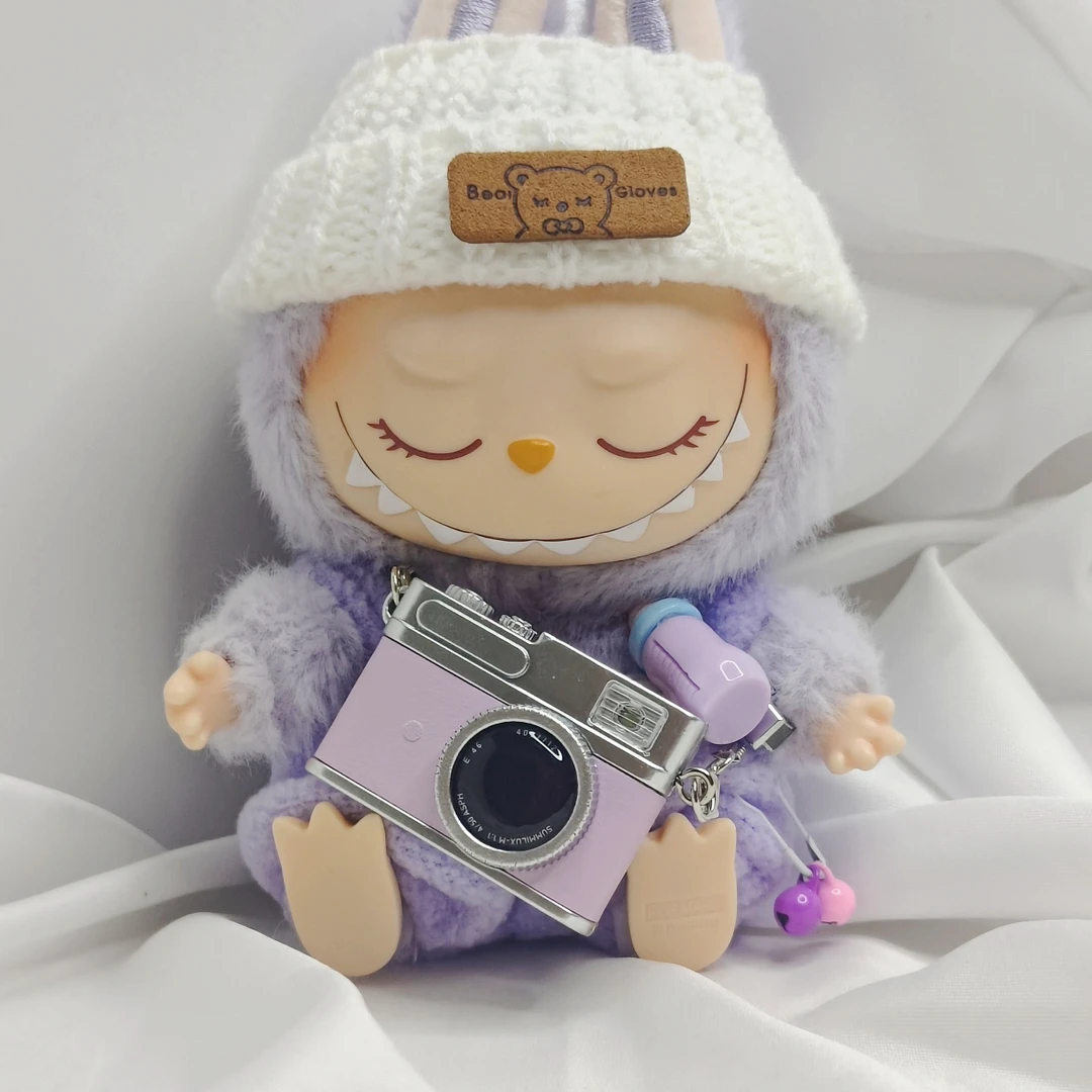 【Labubu娃衣帽子】Labubu相机带音效灯闪光拉布布迷你相机发声款
