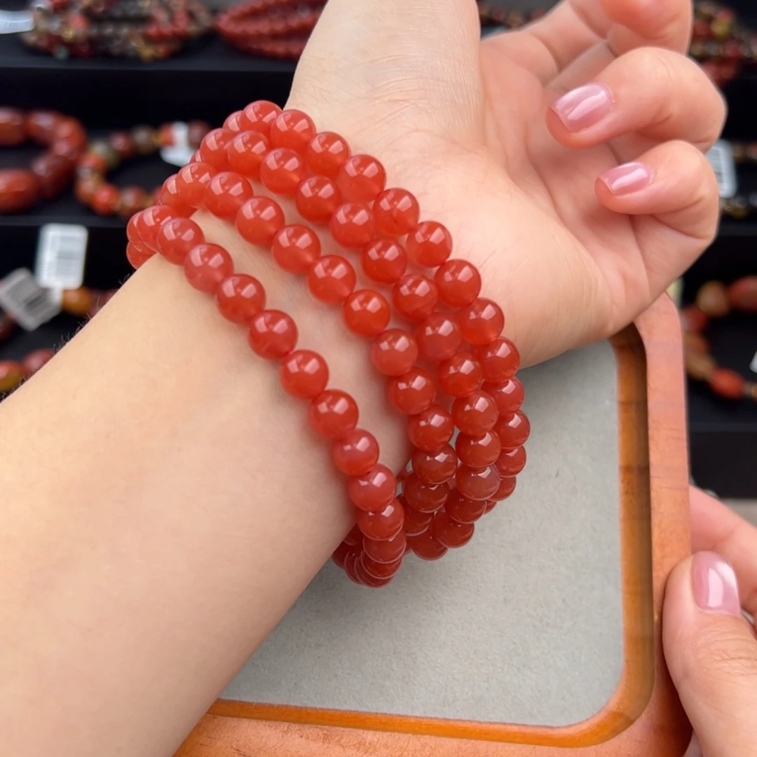 南红玛瑙未镶嵌（樱桃红长链7+）