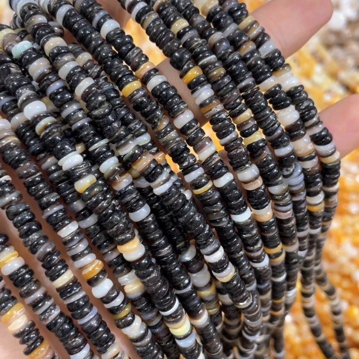 贝壳非金属一条5mm黑蝶贝不规则隔片