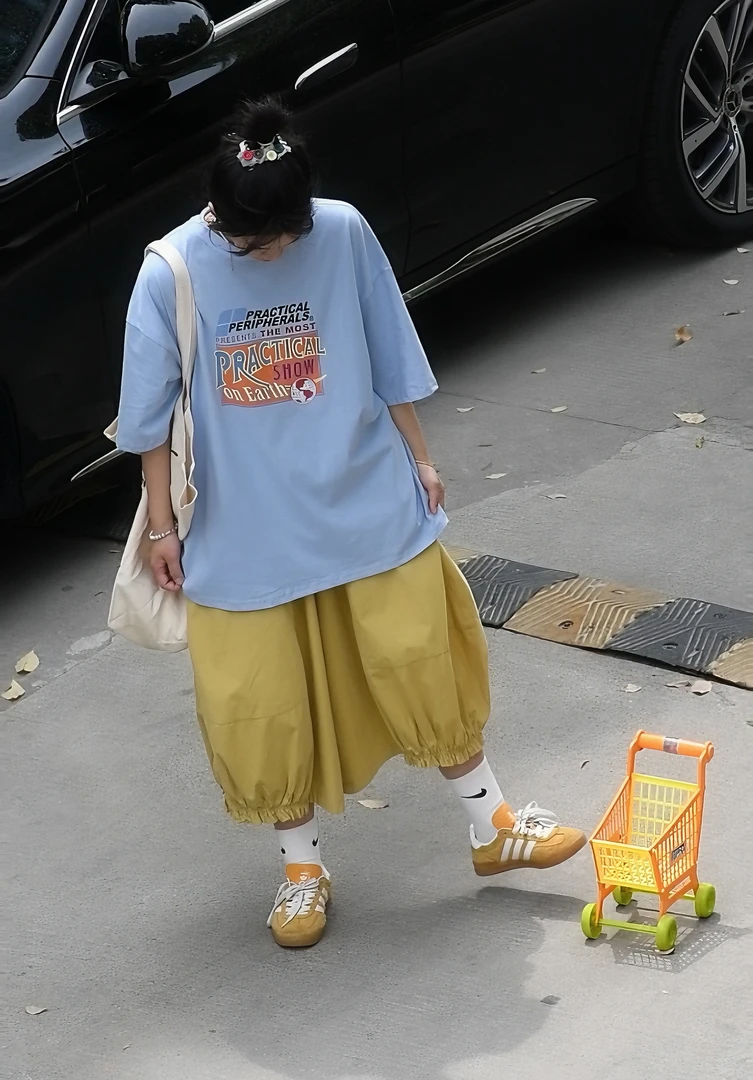 夏季新款宽松休闲百搭印花字母短袖T恤026