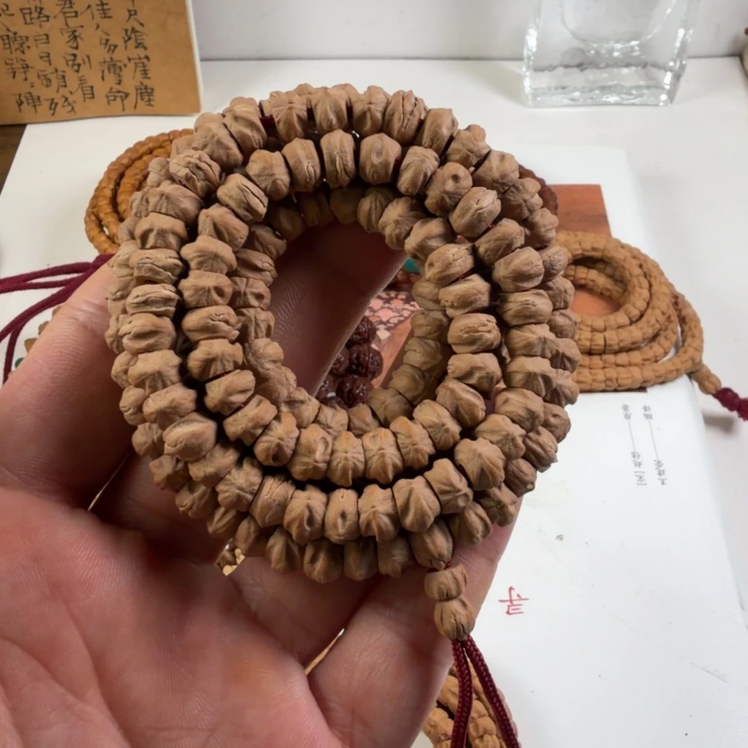 柏香籽/百香籽吊坠红皮斜切横打8mm