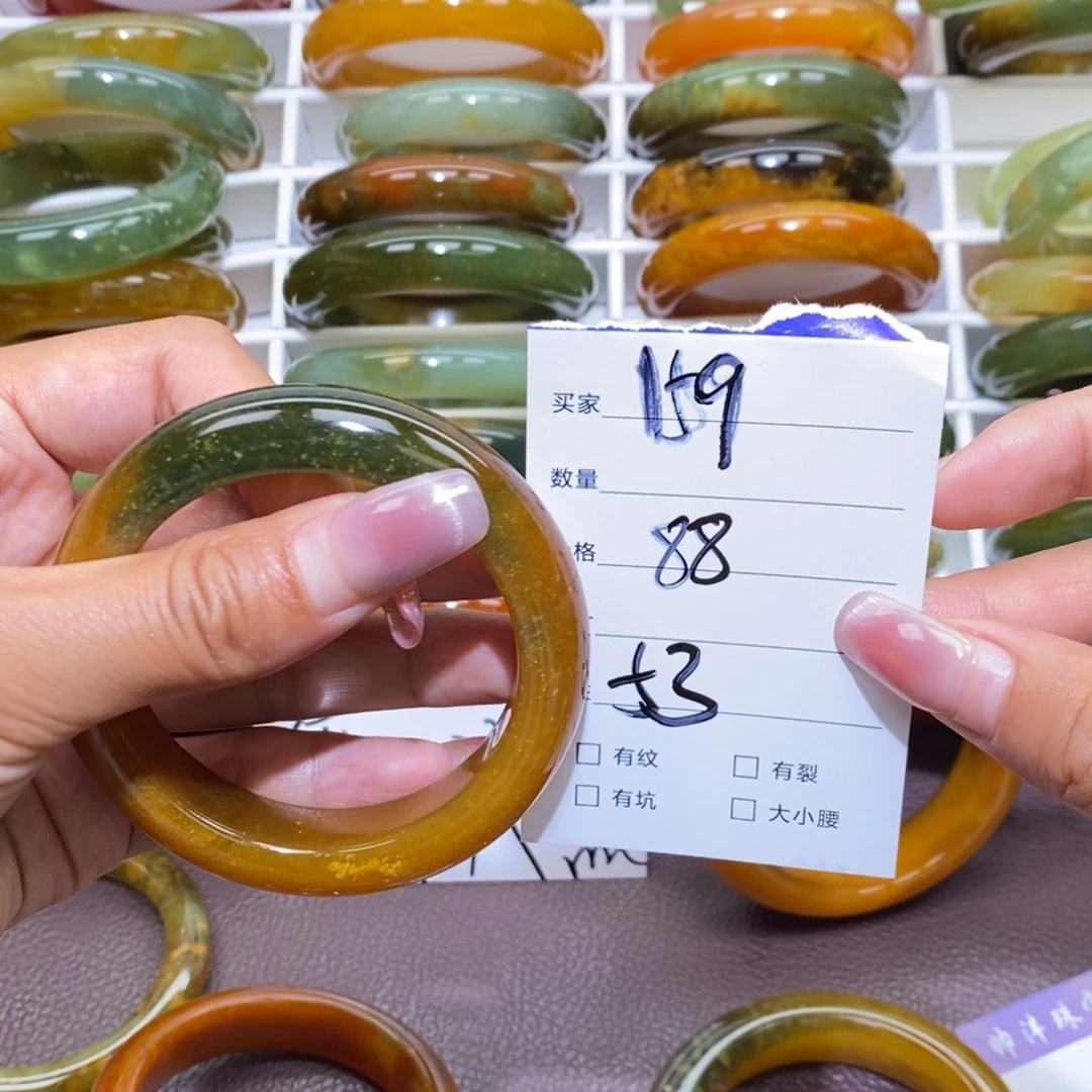 蛇纹石玉未镶嵌手镯知****6