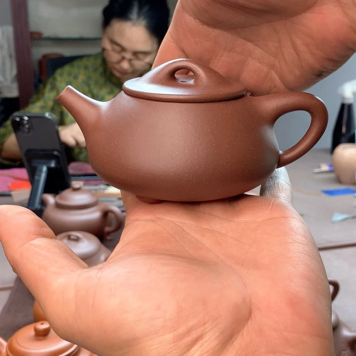 z***z紫砂茶壶景舟石瓢,底槽清容量200cc