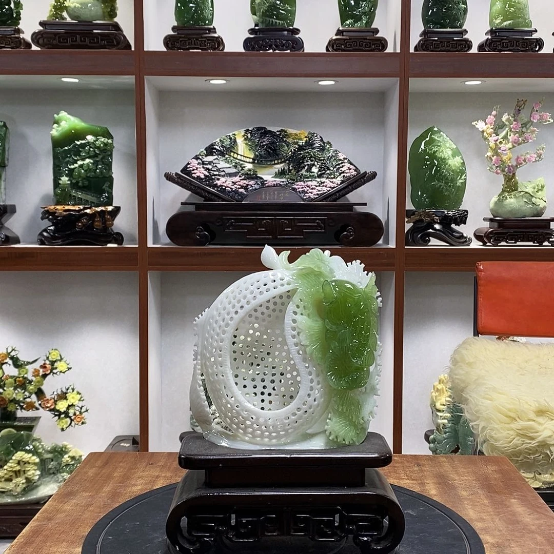 喜***洋玉山水摆件 玄关摆件