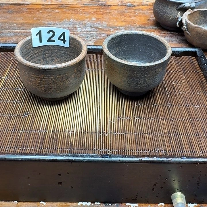 纯手工制作粗陶茶具