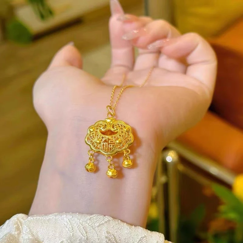 【梁老板】精美平安锁吊坠-赠链一单发一件