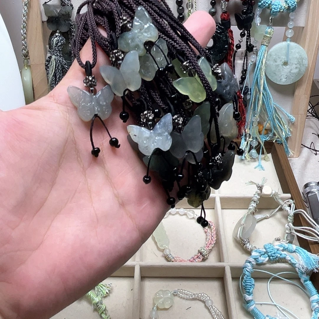 蛇纹石玉合金手链