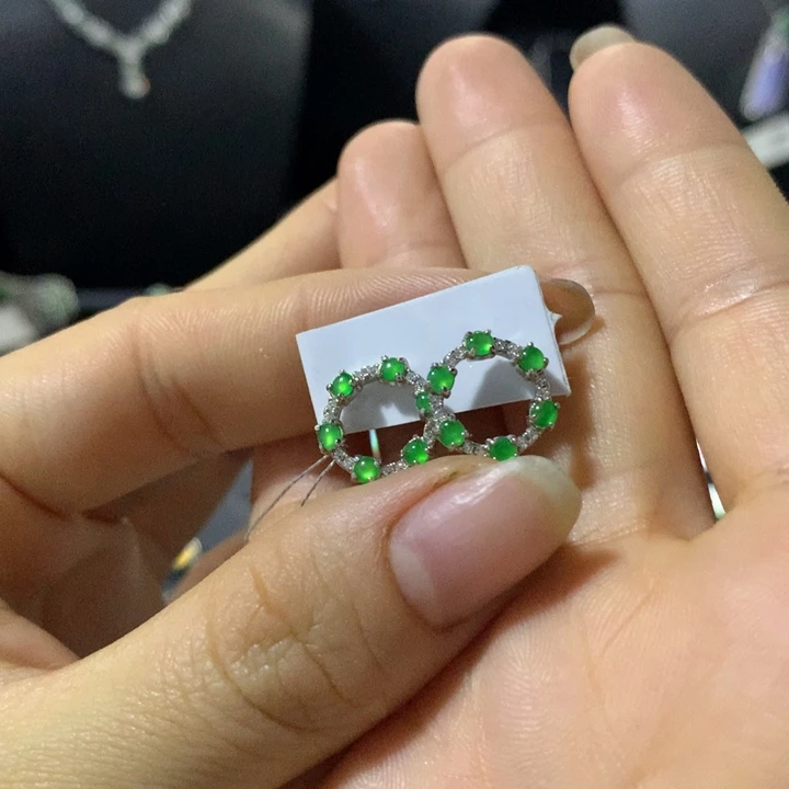 翡翠银S925镶嵌戒指