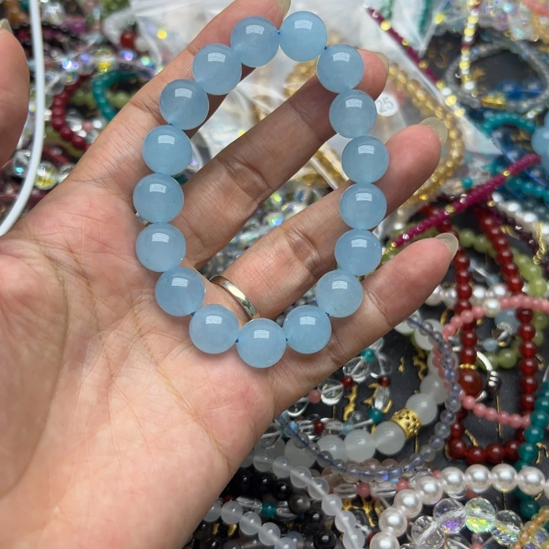 水晶手链未镶嵌海蓝宝卡12