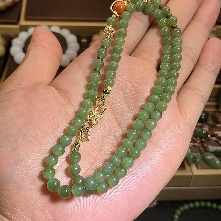 【闪购商品】项链未镶嵌和田玉（碧玉）