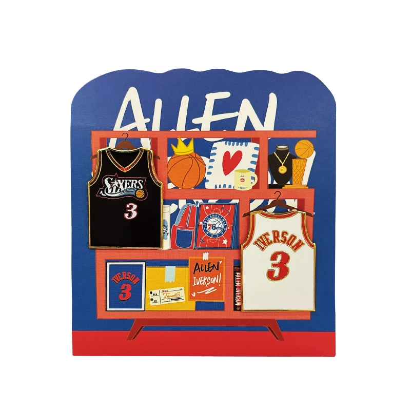 NBA官方正品球星徽章信仰陈列室球衣徽章（艾佛森林书豪加内特）