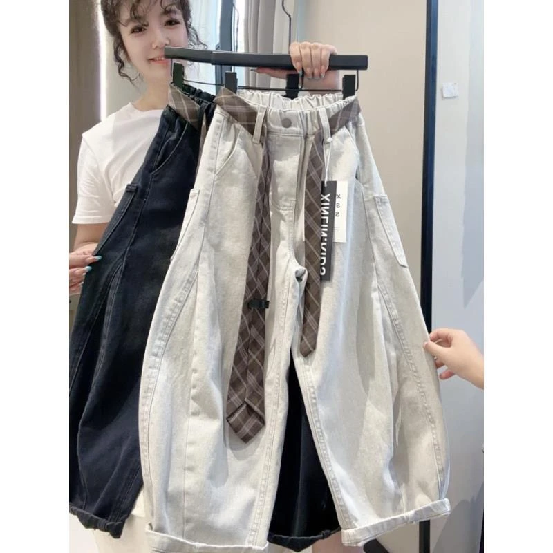 {实体品质}秋季新款2025男童时尚洋气韩版潮款弯刀牛仔长裤