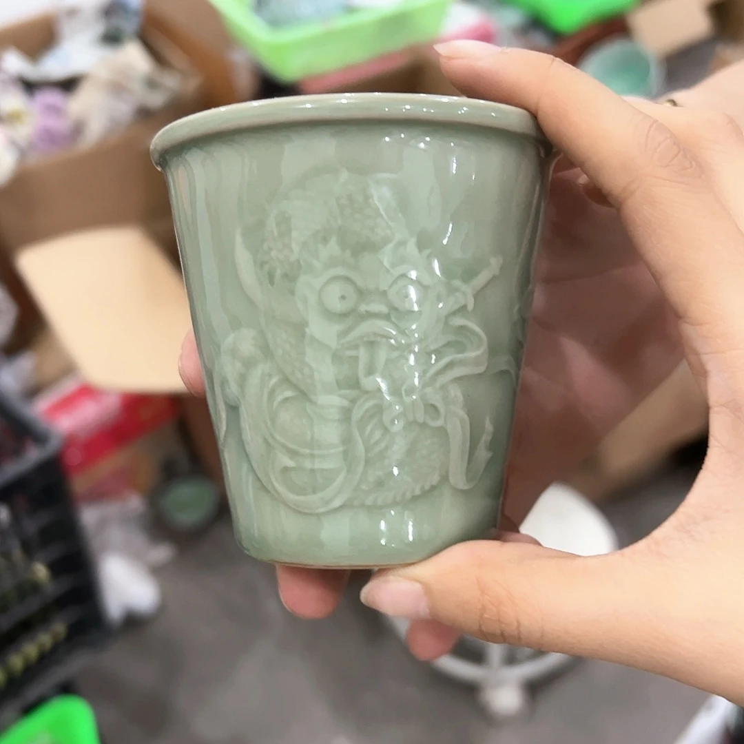 龙泉云间青瓷小米茶器