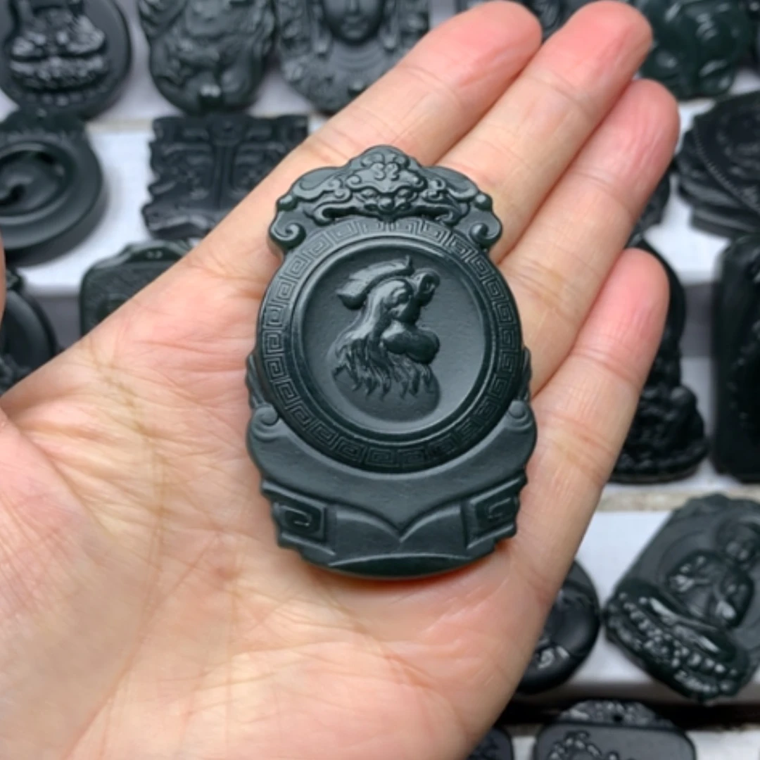 【闪购商品】颈饰未镶嵌和田玉劉*善双面雕刻