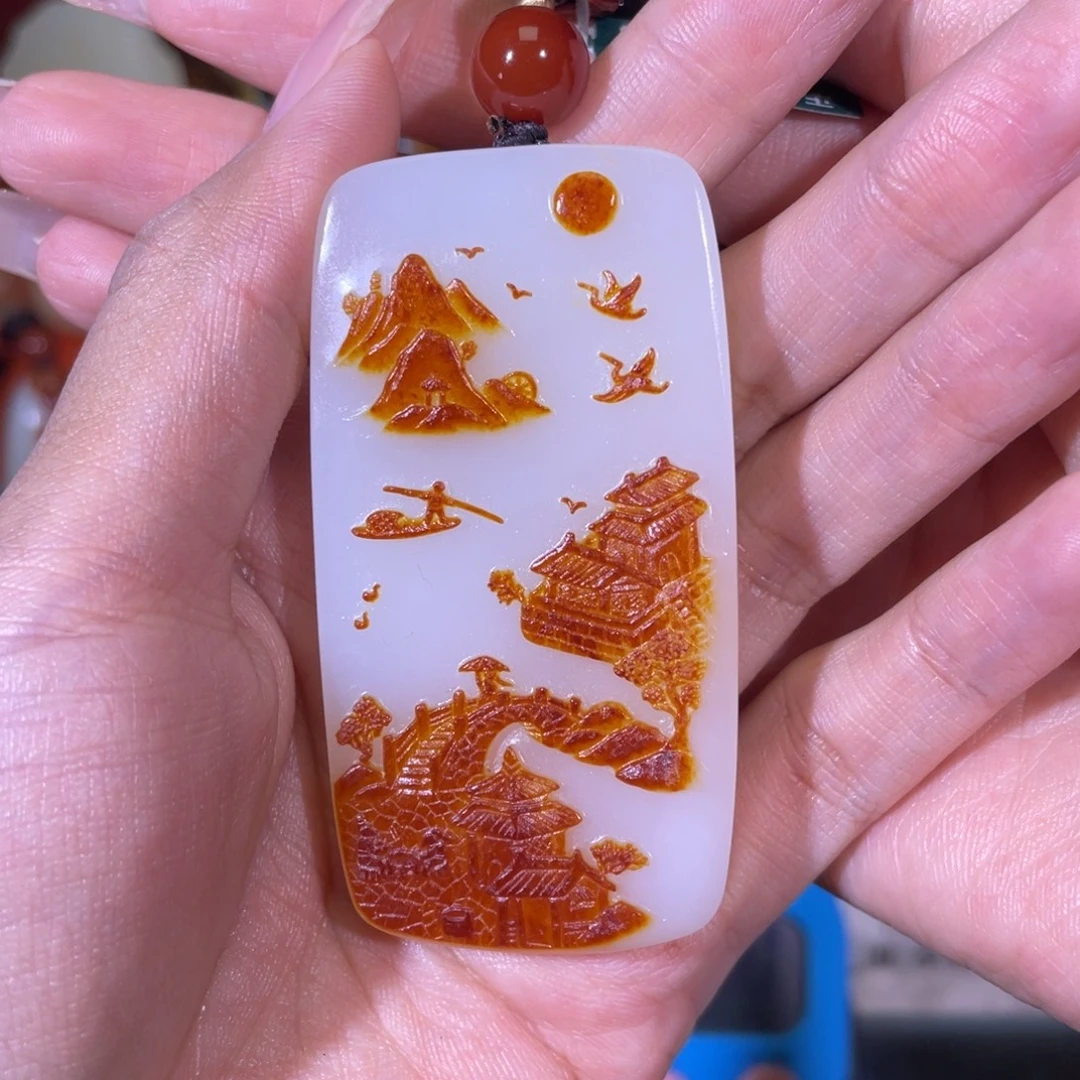 用***2和田玉未镶嵌把件