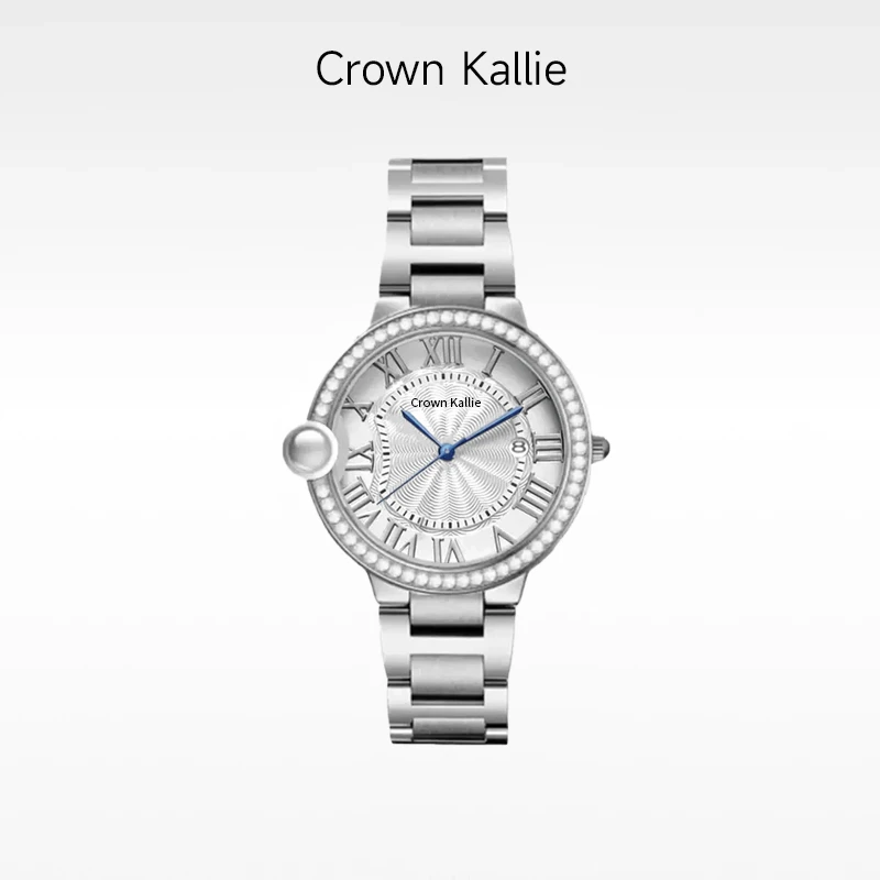 Crown kallie【白气球】官方自动女士周年限定背透陀飞轮腕表ck8133