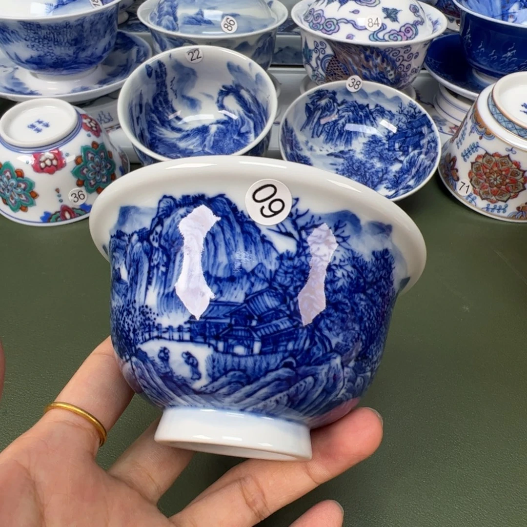 陶瓷景德镇纯手工纯手绘茶具木木60