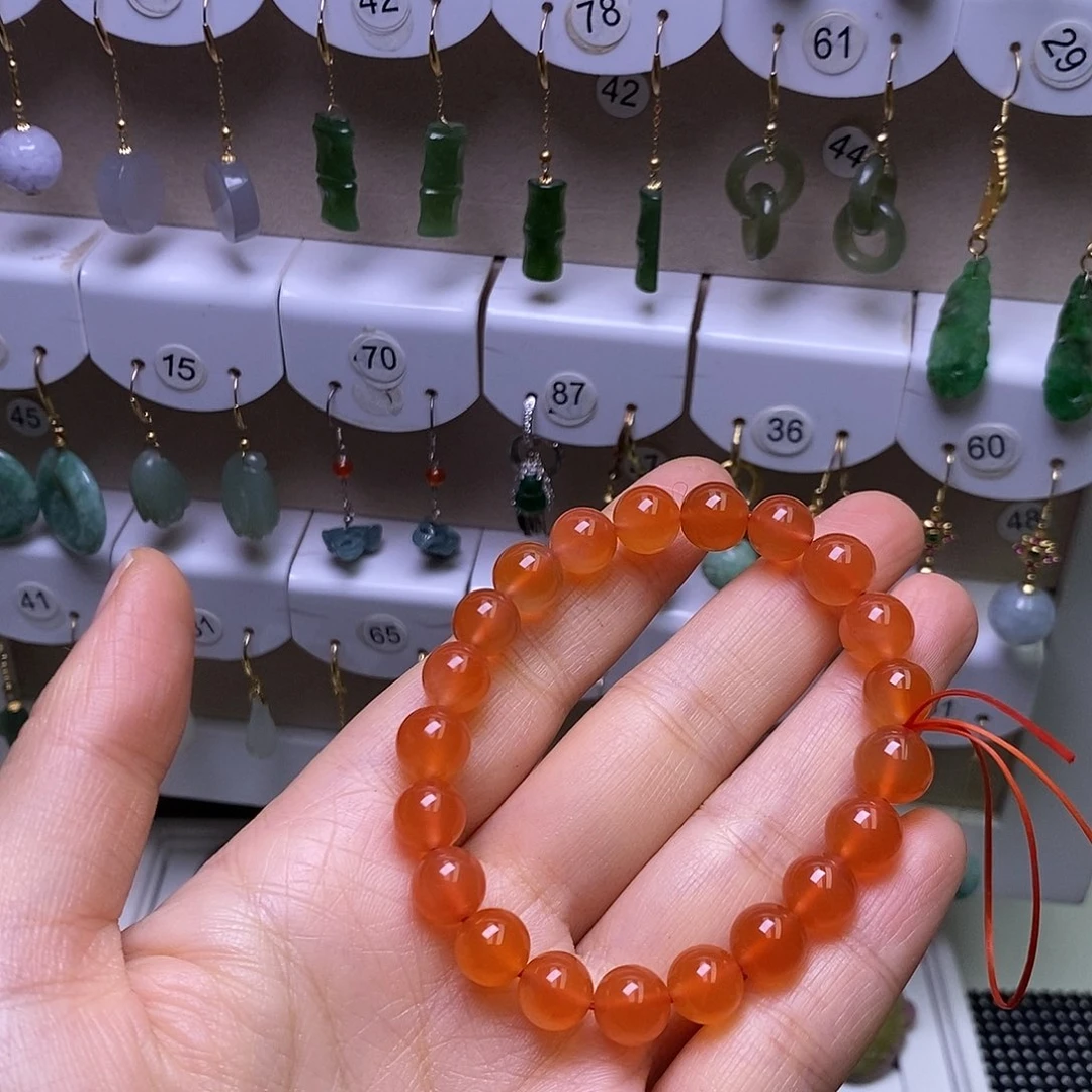 南红玛瑙未镶嵌手链