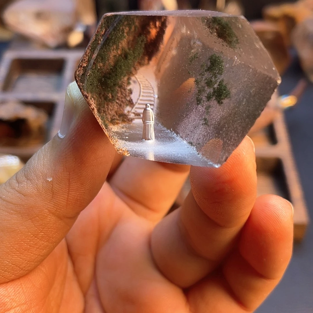 水晶珠宝半成品未镶嵌摆件
