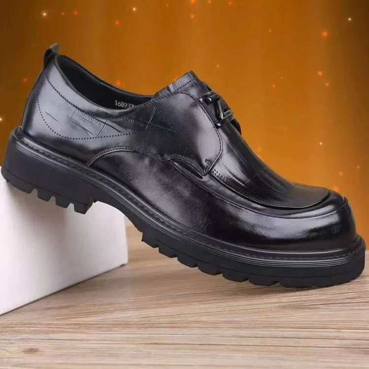2025商务正装男鞋皮鞋男士结婚新款休闲新郎头层牛皮(Z)
