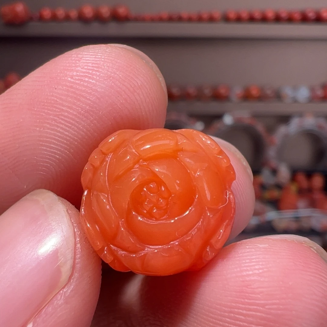 未镶嵌川料南红玛瑙玫瑰花1