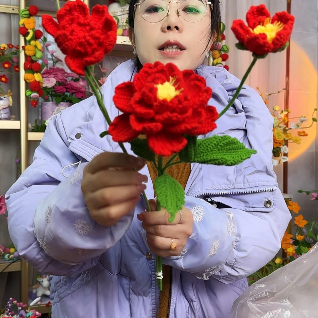 手工钩织设计花束