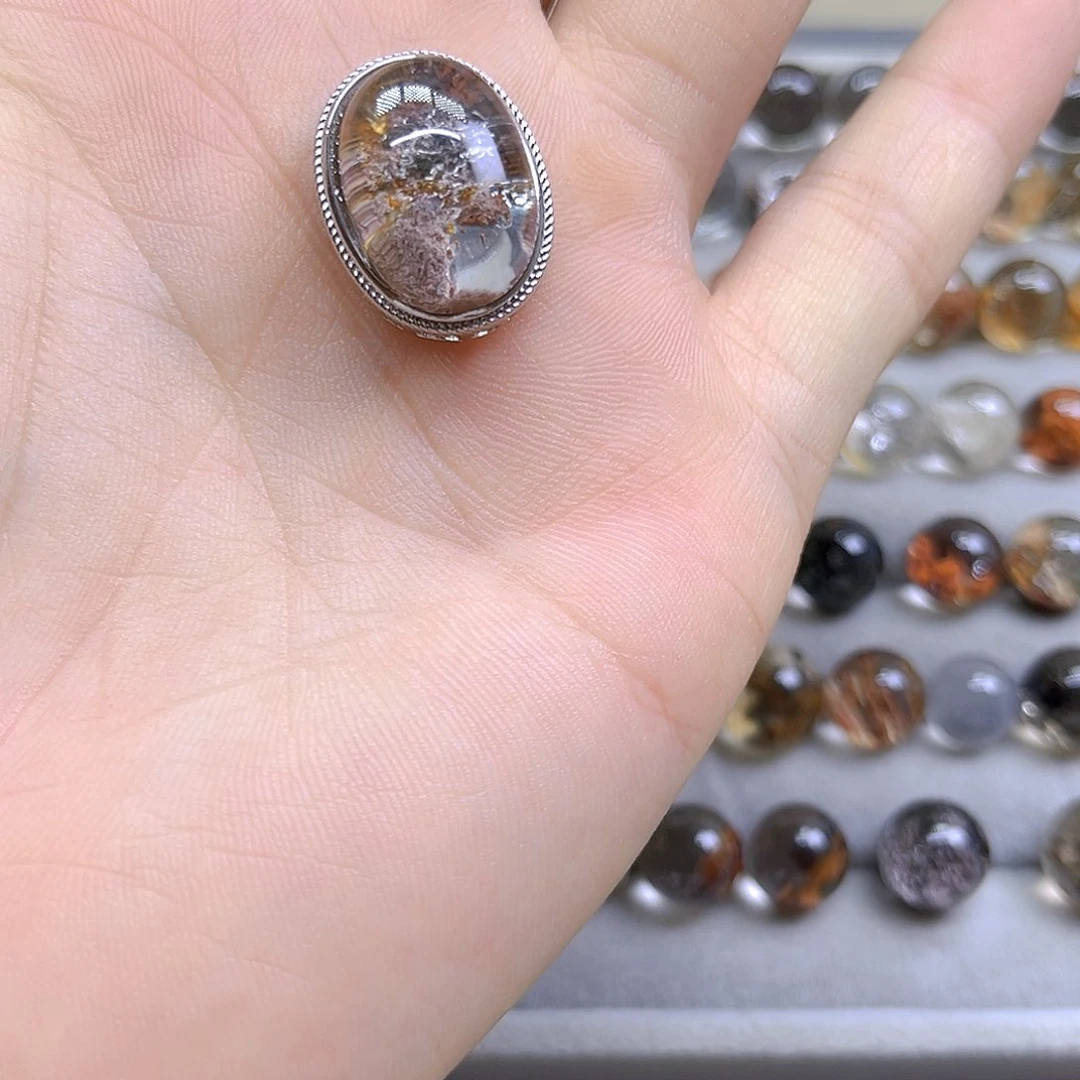 银S800镀金镶嵌吊坠(不含链)水晶