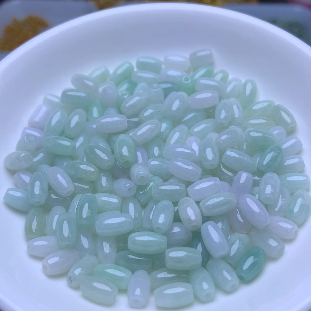 未镶嵌手链翡翠卡5乘8米珠30个