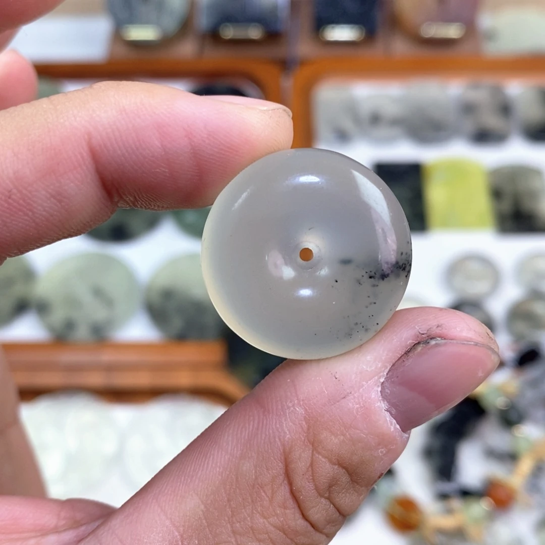 岫玉未镶嵌颈饰岫玉平安扣吊坠