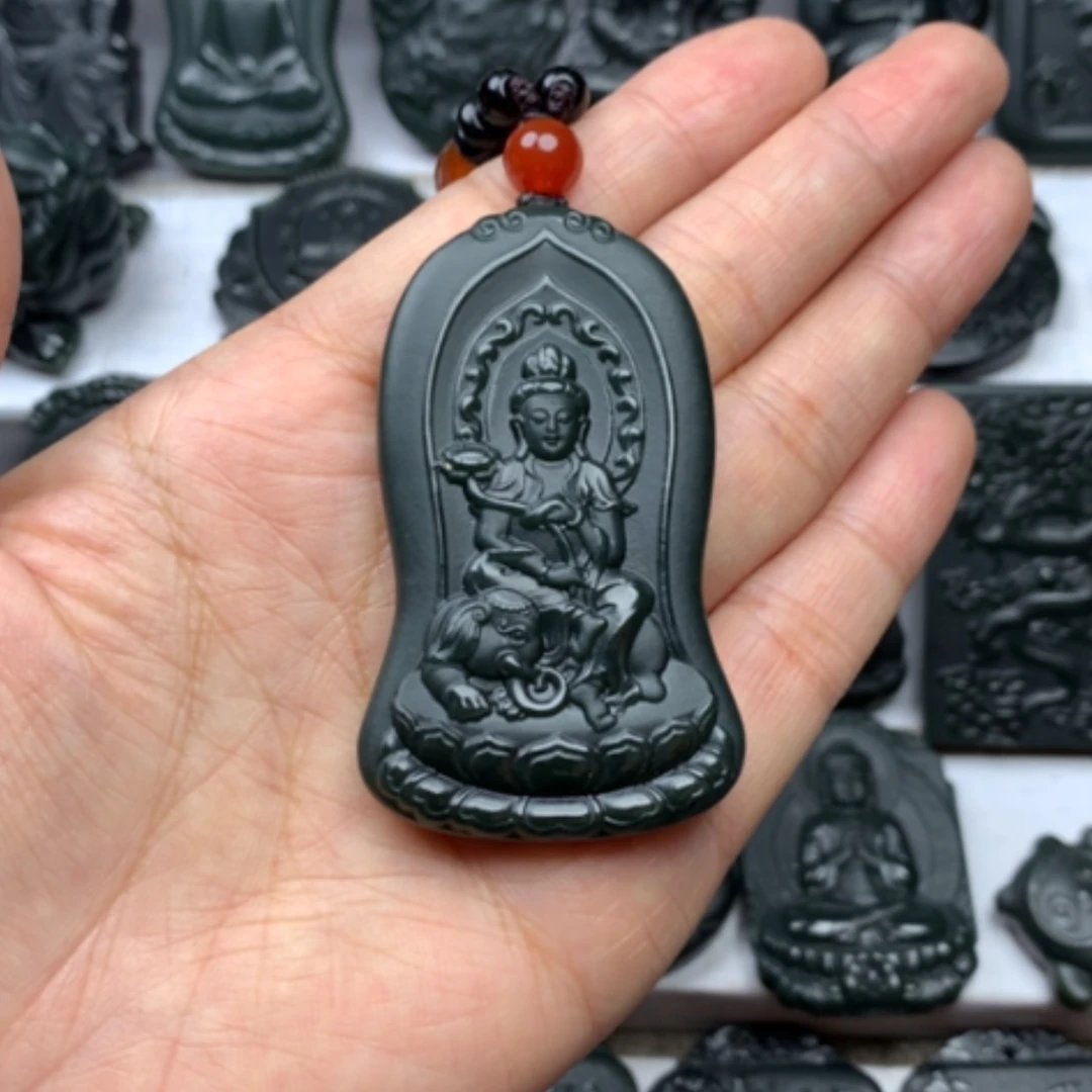 【闪购商品】颈饰未镶嵌和田玉双面雕刻