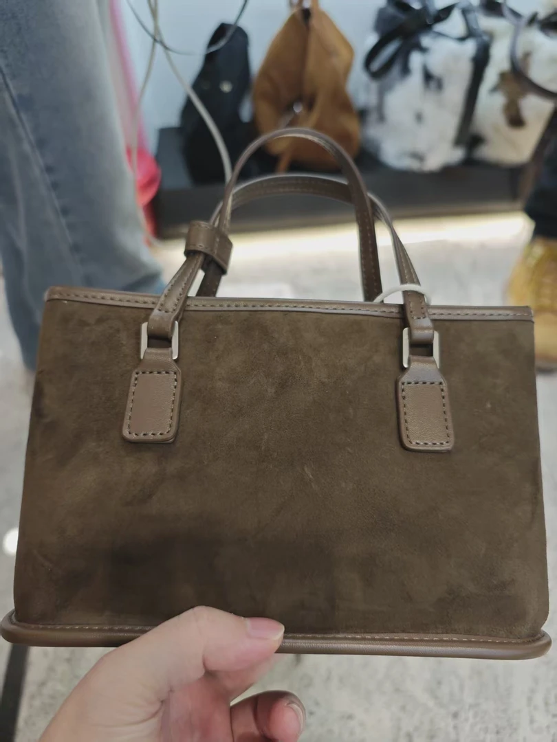 YUSHA/高档绿色磨砂双手柄手提包-1890